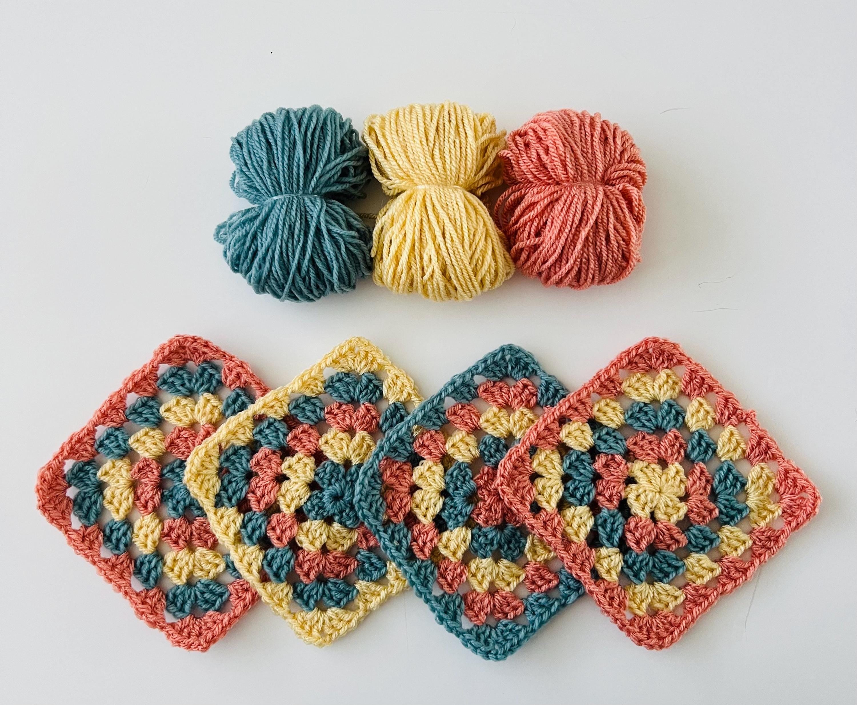 Crochet Granny Square Starter Kit: Learn to Crochet, Includes Hook & Yarn