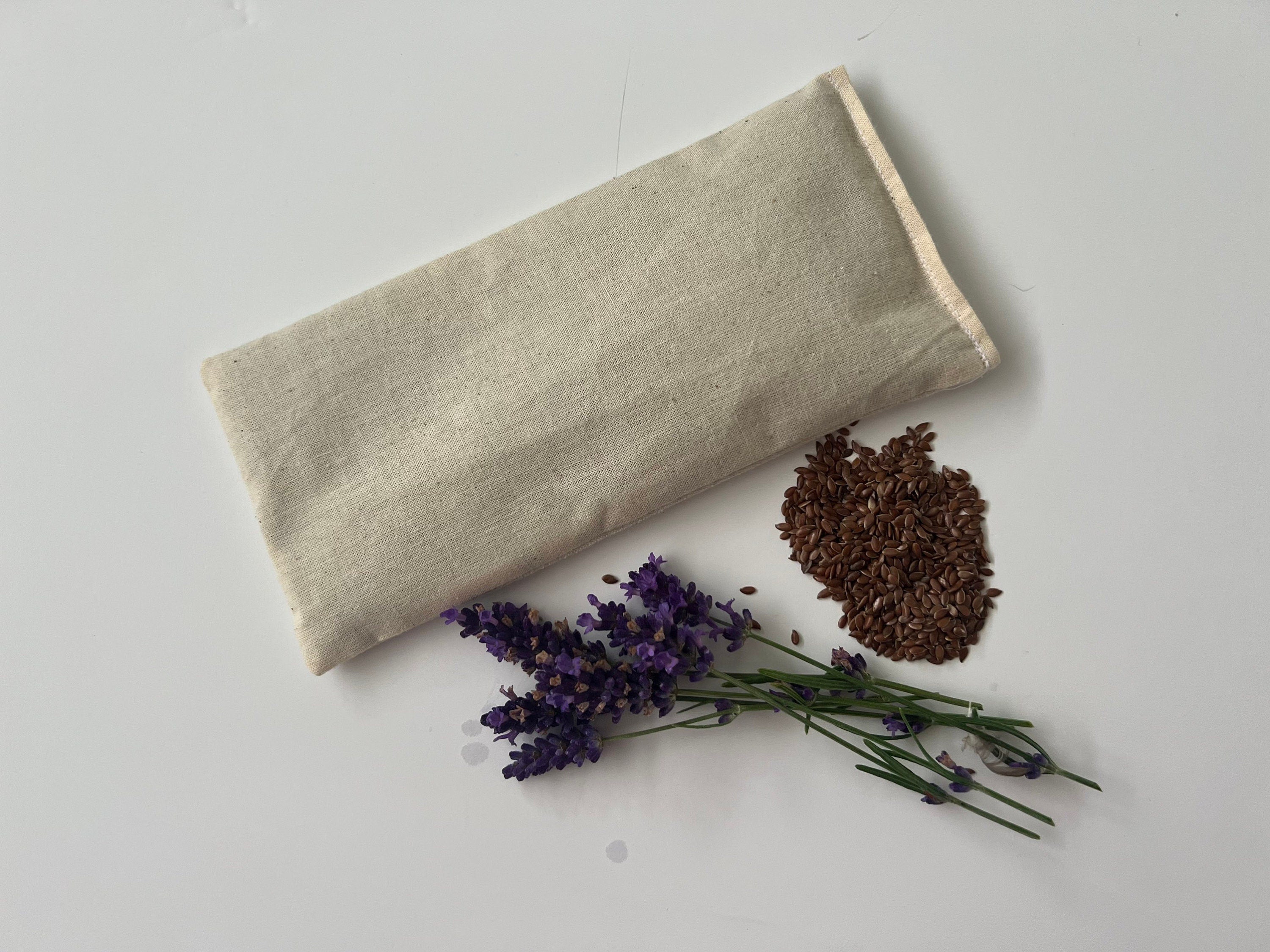 Organic Eye Pillow: Organic Flaxseed & Lavender, Washable Cover