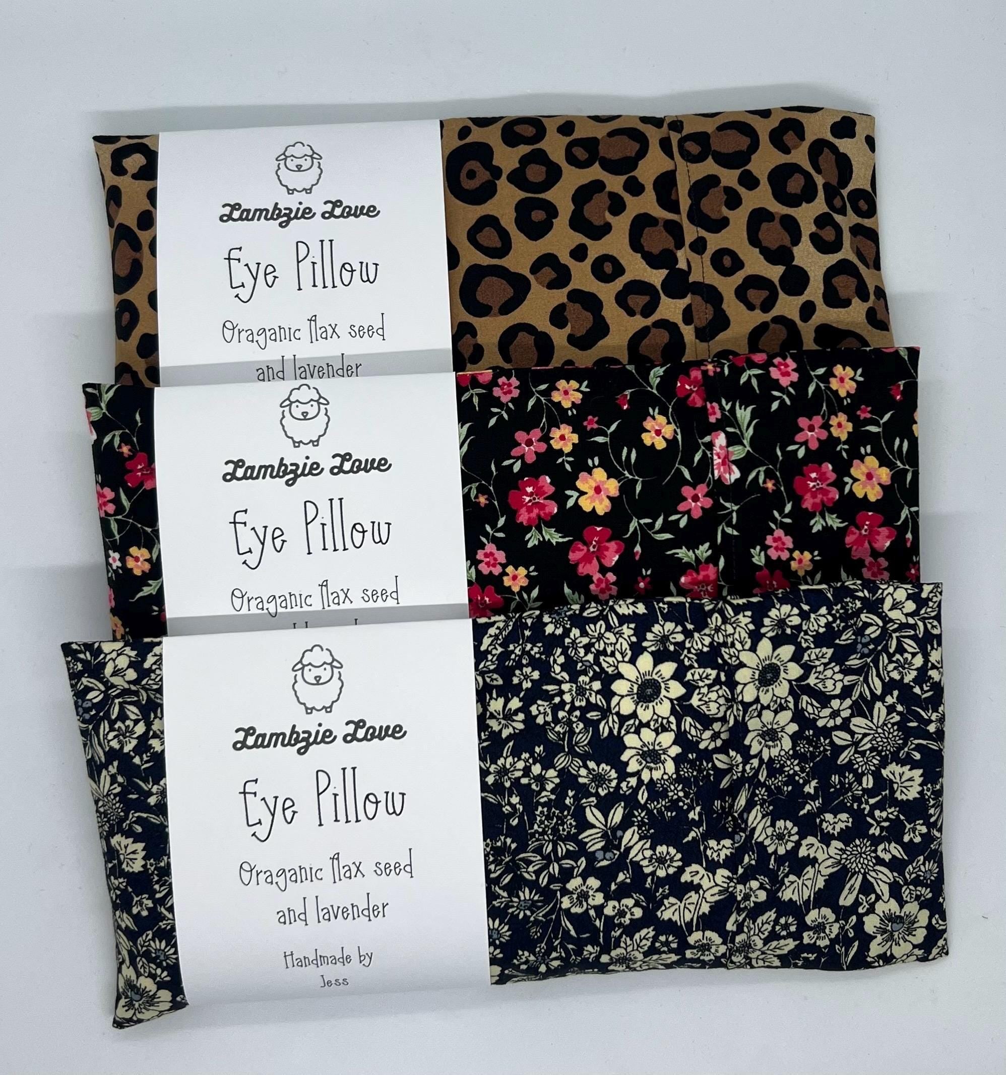 Organic Eye Pillow: Organic Flaxseed & Lavender, Washable Cover