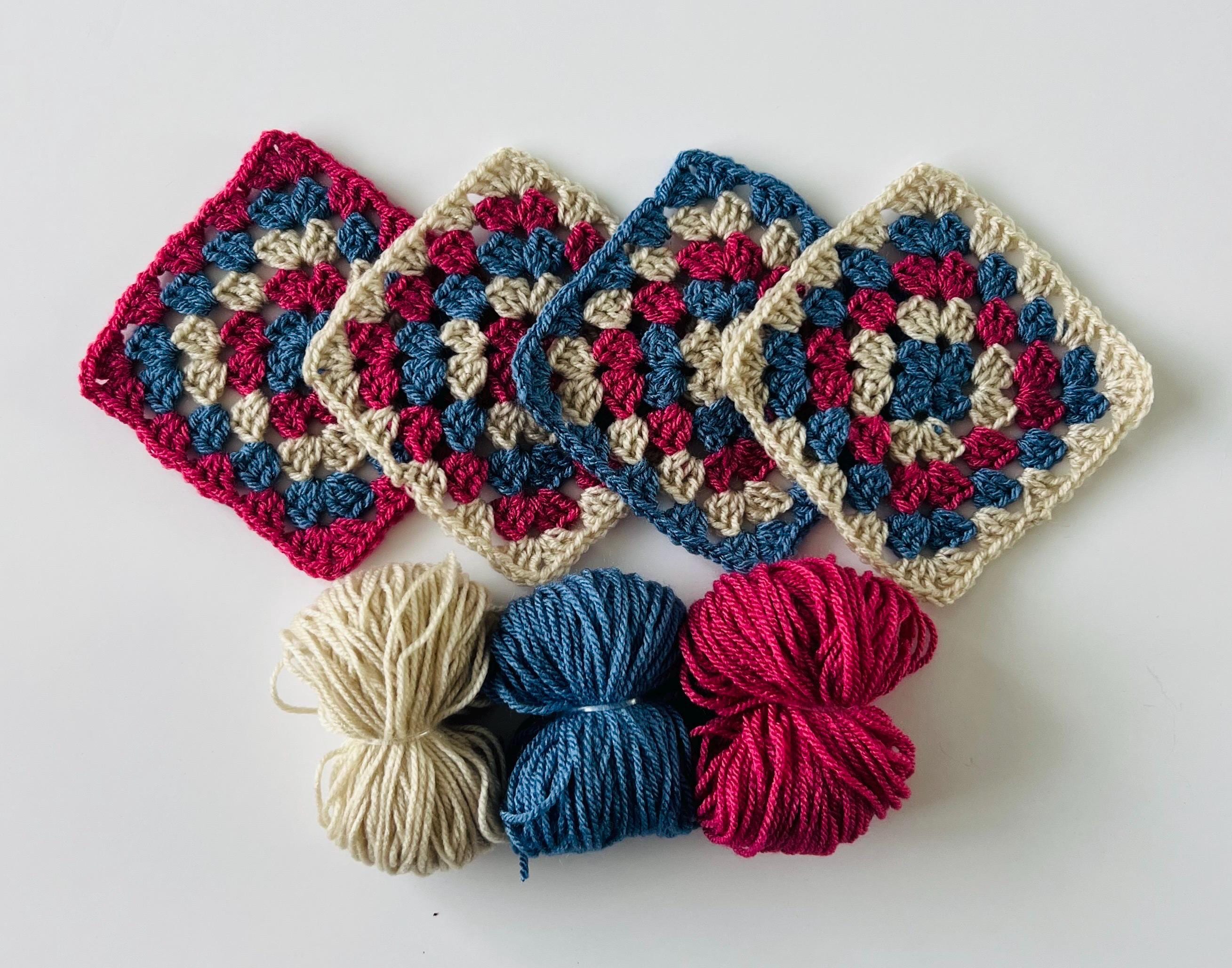 Crochet Granny Square Starter Kit: Learn to Crochet, Includes Hook & Yarn